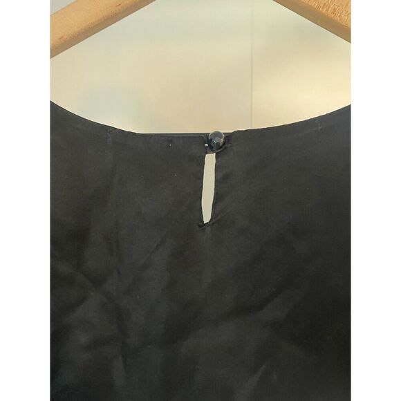 Ella Moss Black Tie Neck Sleeveless Shift Mini Dress XS - Picture 5 of 7